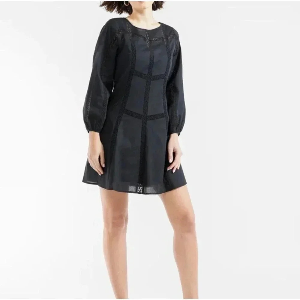 NEW Outerknown Women's Size XS Black Eliott Mini Dress